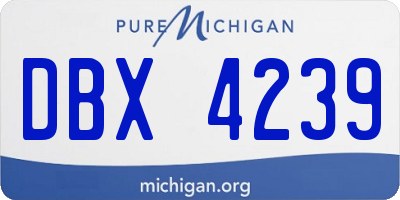 MI license plate DBX4239