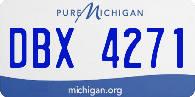 MI license plate DBX4271