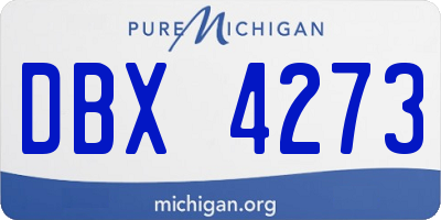 MI license plate DBX4273