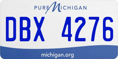 MI license plate DBX4276