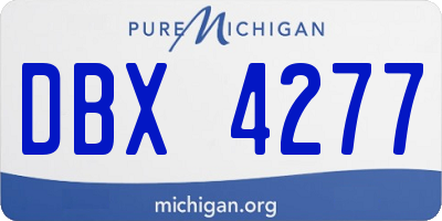 MI license plate DBX4277