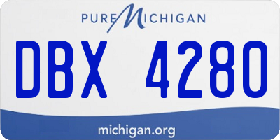 MI license plate DBX4280