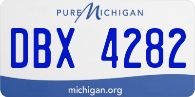 MI license plate DBX4282