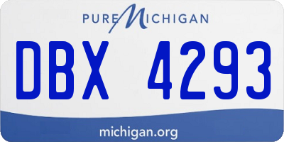 MI license plate DBX4293