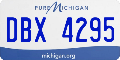 MI license plate DBX4295