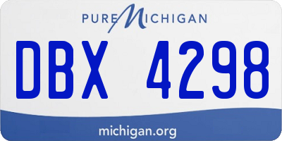 MI license plate DBX4298