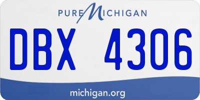 MI license plate DBX4306