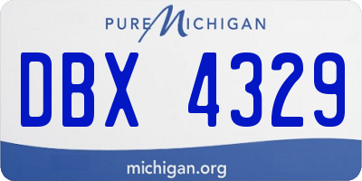MI license plate DBX4329