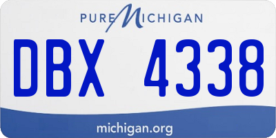 MI license plate DBX4338