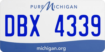 MI license plate DBX4339