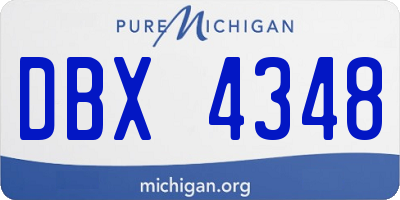 MI license plate DBX4348