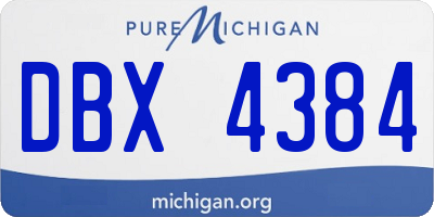 MI license plate DBX4384