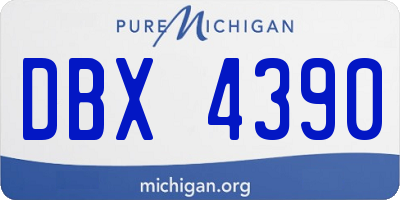 MI license plate DBX4390