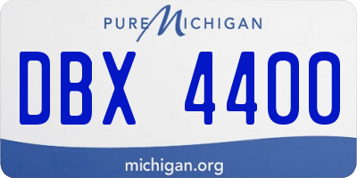 MI license plate DBX4400