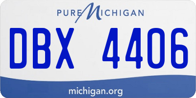 MI license plate DBX4406