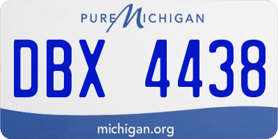MI license plate DBX4438