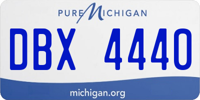 MI license plate DBX4440