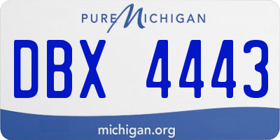 MI license plate DBX4443