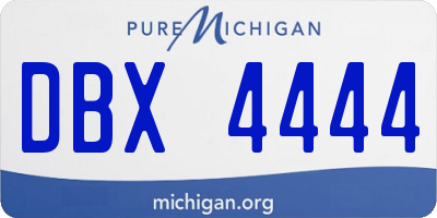 MI license plate DBX4444