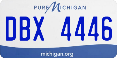 MI license plate DBX4446