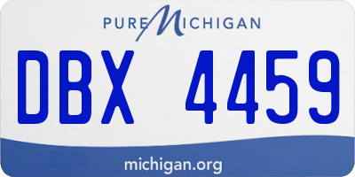 MI license plate DBX4459