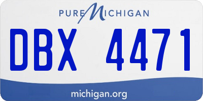 MI license plate DBX4471