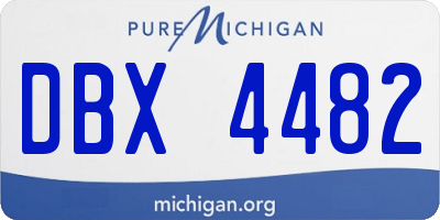 MI license plate DBX4482