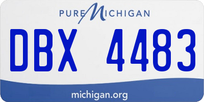 MI license plate DBX4483