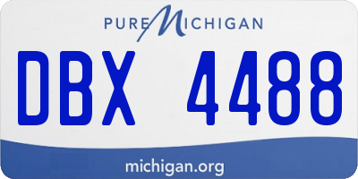 MI license plate DBX4488