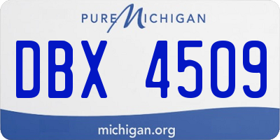 MI license plate DBX4509