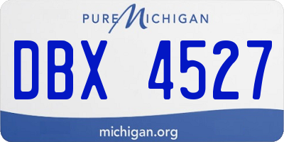 MI license plate DBX4527