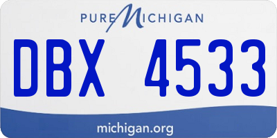 MI license plate DBX4533