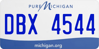 MI license plate DBX4544