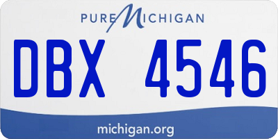 MI license plate DBX4546
