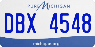 MI license plate DBX4548