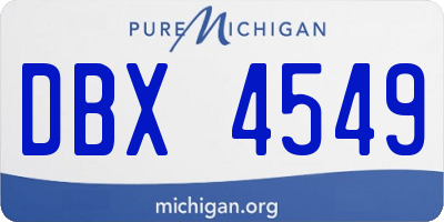 MI license plate DBX4549