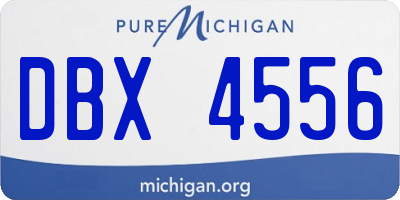 MI license plate DBX4556