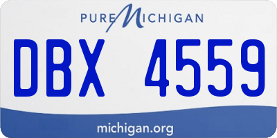 MI license plate DBX4559