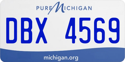 MI license plate DBX4569