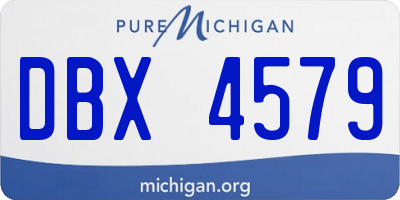 MI license plate DBX4579