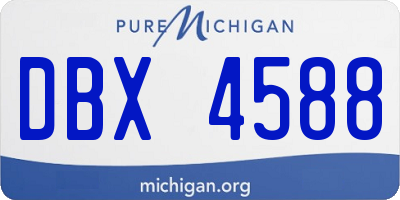 MI license plate DBX4588