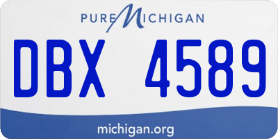 MI license plate DBX4589