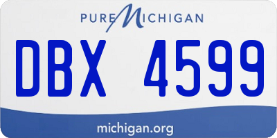 MI license plate DBX4599