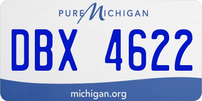 MI license plate DBX4622