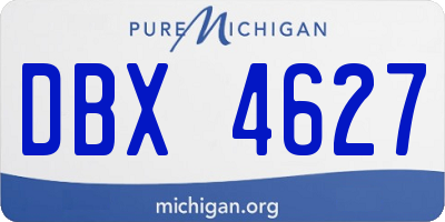 MI license plate DBX4627
