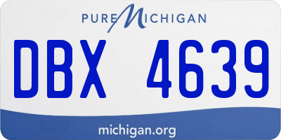 MI license plate DBX4639