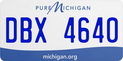 MI license plate DBX4640