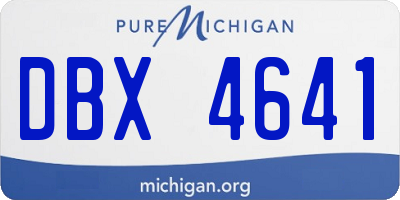 MI license plate DBX4641