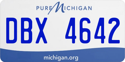 MI license plate DBX4642