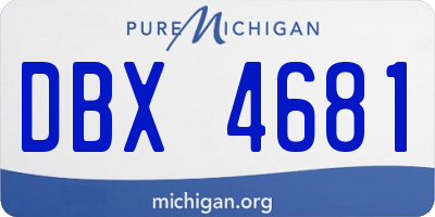 MI license plate DBX4681
